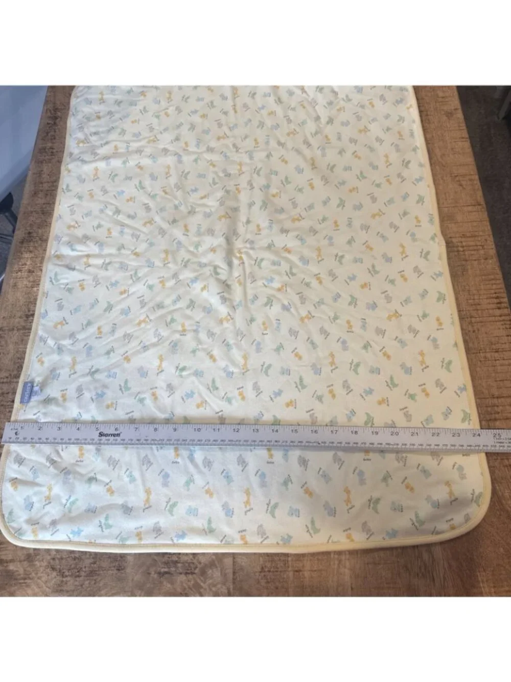 Carters Yellow Giraffe Bee Baby Blanket Animal Reversible Cotton Vintage Lovey